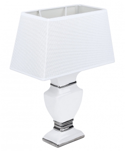 Biała lampa w stylu glamour