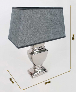 Srebrna lampa sprzedawana bez żarówki