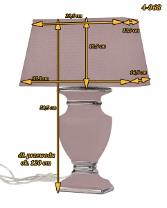 Klasyczna lampa stołowa sprzedawana bez żarówki