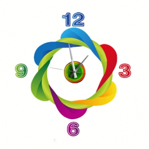 Kolorowy zegar do pokoju dziecięcego
