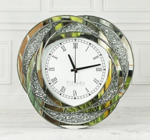 Duży zegar kryształowy glamour