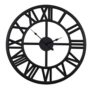 Czarny zegar w stylu loft