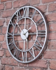 Zegar nowoczesny srebrny