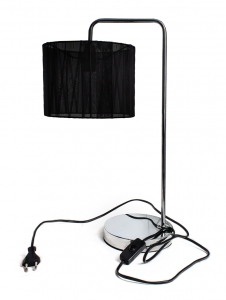 Minimalistyczna czarna lampa nocna