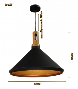 Loftowa czarna lampa sprzedawana bez żarówki