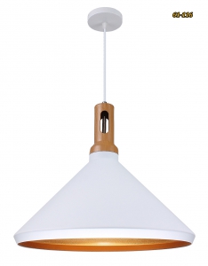 Biała lampa wisząca w stylu skandynawskim