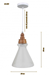 Industrialna lampa sufitowa sprzedawana bez żarówki