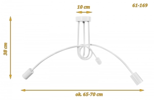 Biała lampa sprzedawana bez żarówek