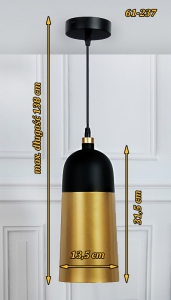 Minimalistyczna lampa czarno-złota