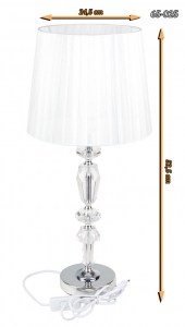 Biała lampa nocna sprzedawana bez żarówki