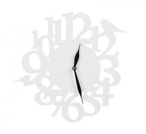 Zegar biały metalowy